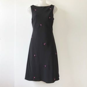 Evan Picone Pink Beaded Flower Dress